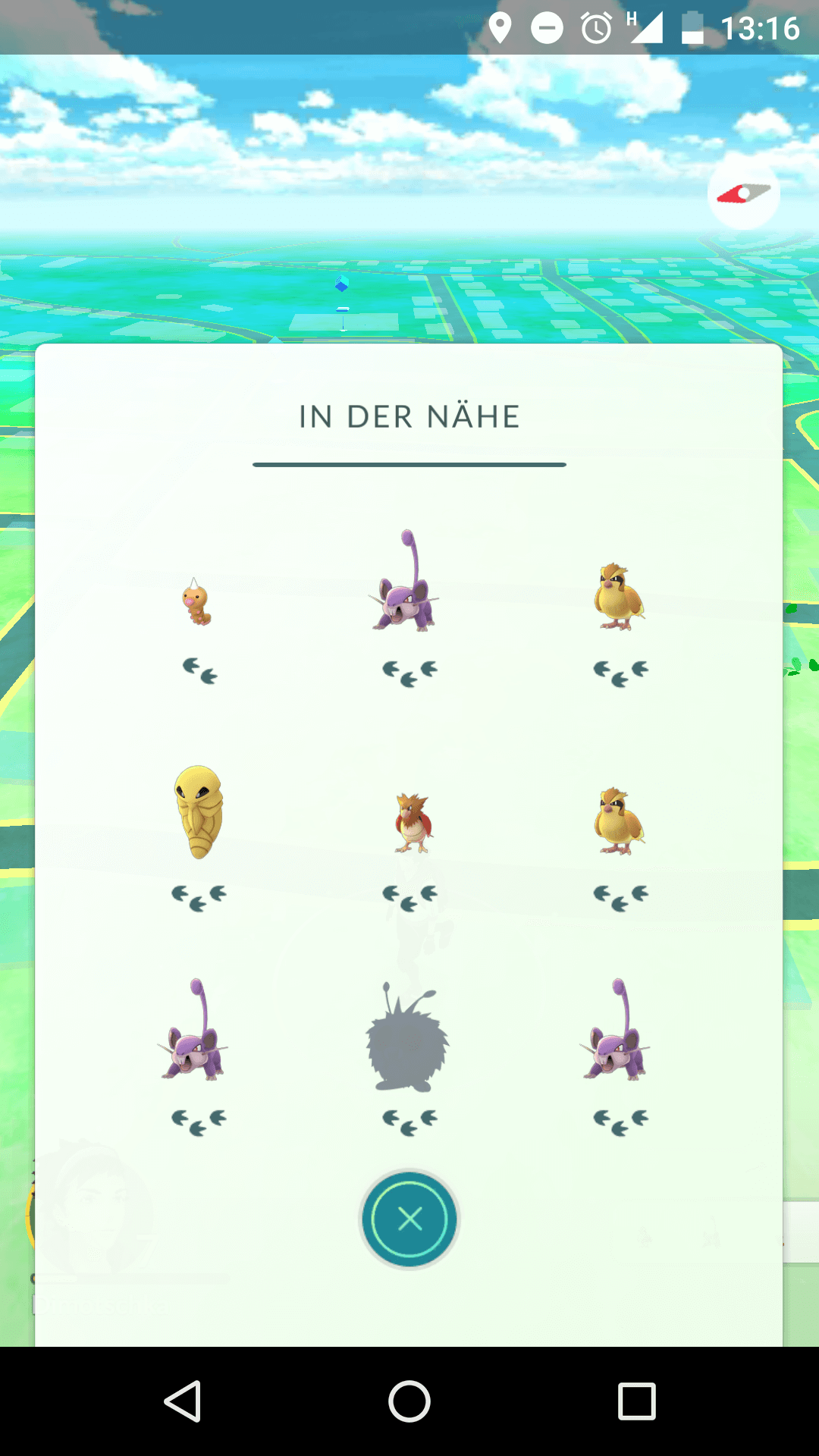 Pokémon Go Fußspuren Nähe