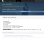 Steamcalculator Webseite - Steam Account Wert