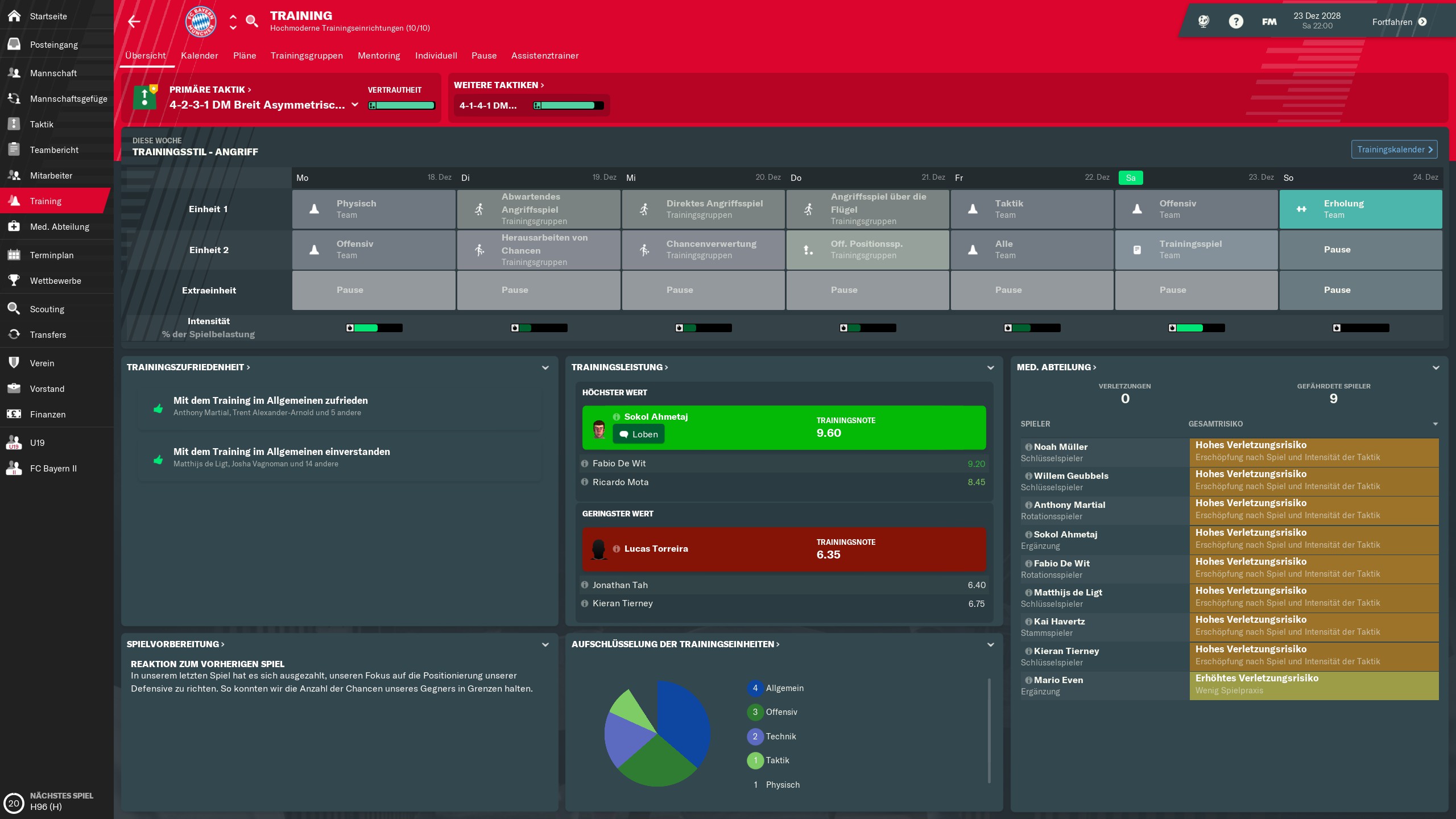 Football Manager 2019 Trainingslager planen