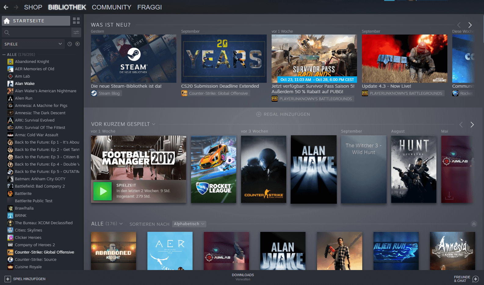 steam new library update
